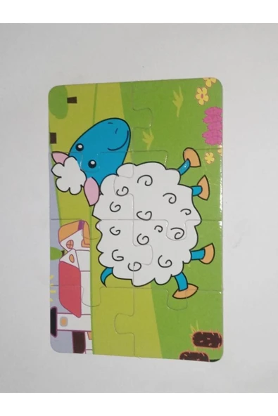 abnturk Ahşap dört ayrı model 12 parça toplam 48 parça eğitici şık ve şirin çocouk puzzle - 6