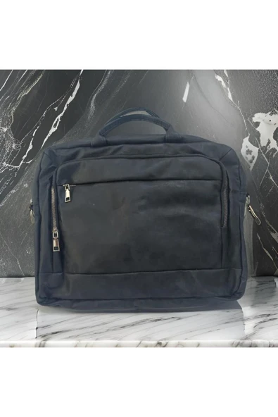 abnturk Siyah 3 Gözlü Fermuarlı Tüm Laptoplara Uygun Darbeye Karşı Korumalı Kaliteli Laptop Çantası - 4