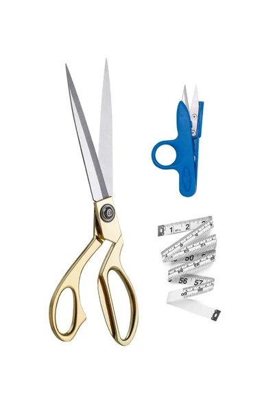 İşkur Makina Profesyonel Metal Terzi Makası Altın Renkli Büyük Boy 26,2