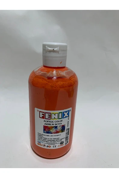 abnturk Turuncu 250gr Su Bazlı Akrilik Boya Ahşap Strafor tuval Seramik Kağıt Cam Vb Çok Kullanım Amaçlı