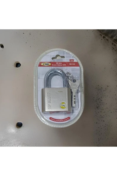 abnturk 50 Mm Full Krom Kaplama Asma Kilit 3 Adet anahtar ile birlikte - 2