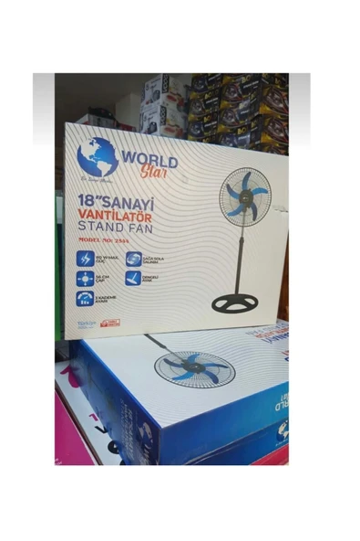 abnturk 2544 18 İNÇ SANAYİ TİPİ 3 KADEME AYARLI 80W VANTİLATÖR - 2