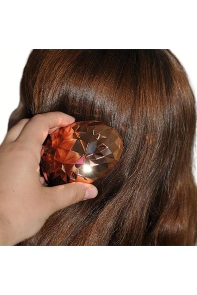abnturk Rose Gold Saç Düzleştirici Tarak Geniş Aralıklı her Saç Tipine Uygun Fırçalı Saç Bakım Tarağı - 3