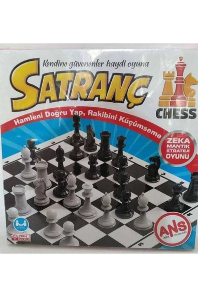 abnturk 35x34 cm Ahşap  Satranç seti zeka mantık strateji oyunu şah mat - 2