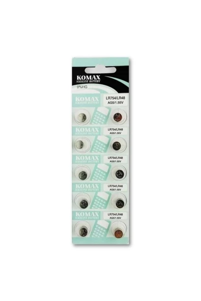 abnturk Ag5  Alkalin 1.55 V 10'lu Düğme Pil