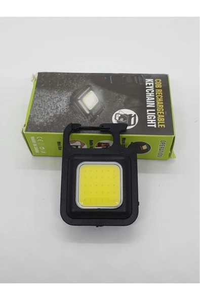 abnturk Mini Projektör Fener Flaşör Ve çok  Fonksiyonlu Mini Led Lamba Anahtarlık USB Şarjlı Genel Yaşam Ürü - 2