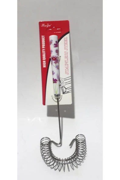 İstoç Türk Desenli Saplı Yaylı Paslanmaz Çelikten Kaliteli Hammaddeden Çırpıcı Karıştırıcı (23cm Uzunluğunda) - 2