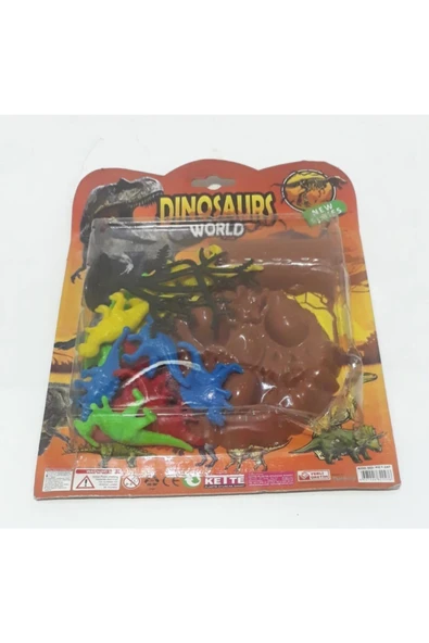 abnturk Birbirinden Farklı Renkli Dinozor Çeşitleriyle Dinozor Dünyası Oyun Seti 15 Parça - 3