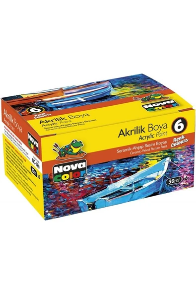 abnturk Nova Color Akrilik Boya 6 Lı