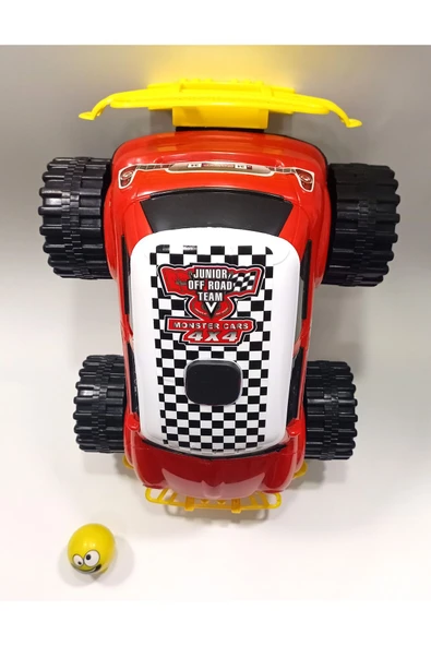abnturk Sallanan Kafa Emoji Hediye Dev Tekerli 45cm Jumbo Mini Spor Araba 4x4 Jeep Süper Gösterişli Oyuncak - 3