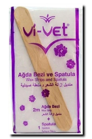 abnturk Vi Vet Ağda Bezi Ve Spatula 2metre Ağda Bezi 1 Adet Spatula 15cm