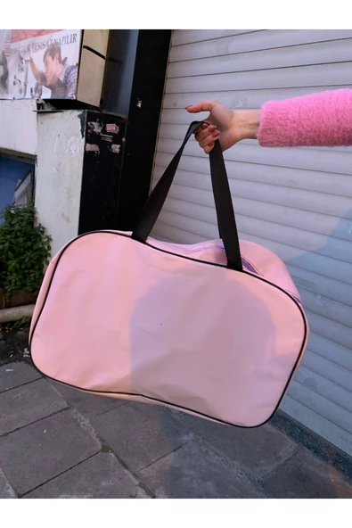 abnturk Pembe Renk Orta Kaliteli El Çantası Çok Amaçlı Çanta 54x34 Cm