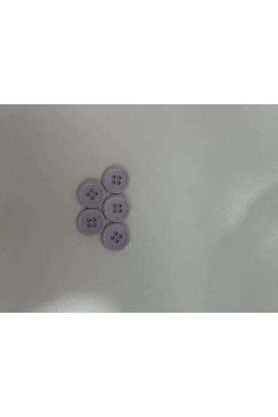 abnturk Toz Pembe Renk Plastik Süper Kaliteli Düğme 1,8 Cm 1 Paket 5 Adet
