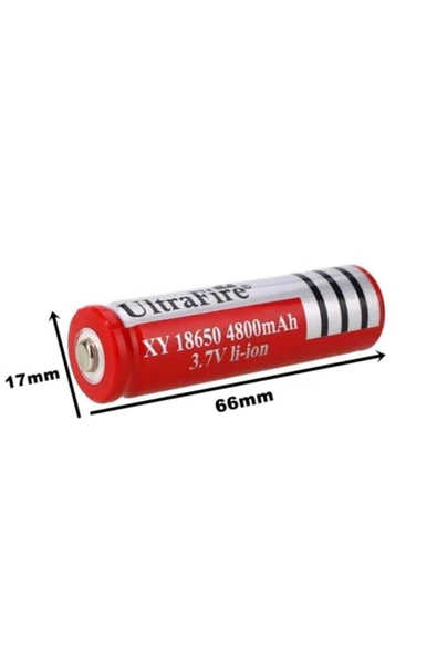 abnturk 1 Adet Şarjlı Pil 18650 3.7v 4800 Mah Şarj Edilebilir Pil El Feneri Pili - 3