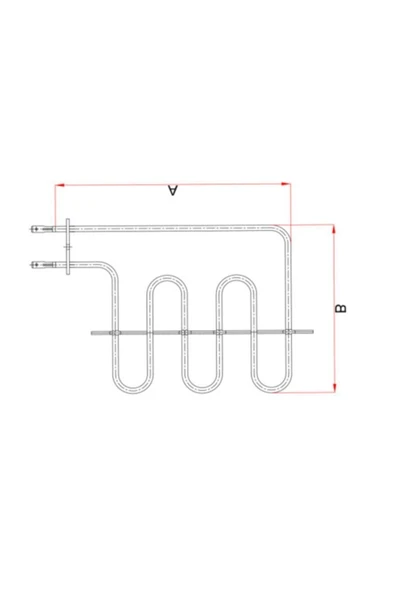 abnturk 2000w Fırın Rezistansı K004 Ø6.5mm Ci-ni 31x25cm Kaliteli Orjinal Paslanmaz Türk Malı Resistanz - 2