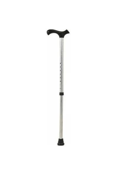 abnturk Boy Ayarlı Sağlam Denge Bastonu Asa Metal Baston 80cm-100cm 5 Kademe Ayarlanan Dağ Yürüyüşüne Uygun