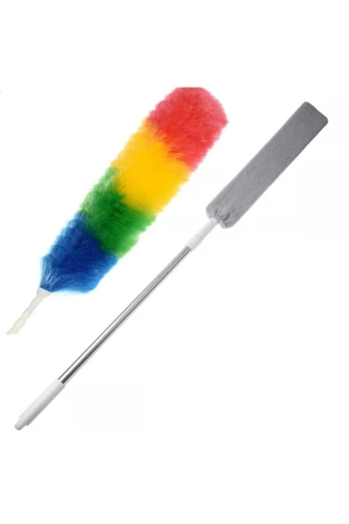 abnturk Kelebek Sıkmalı Paspas Mop-uzun Esnek Toz Alma Aparatı - Anti Statik Toz Alma Aparatı 3lü Set - 2