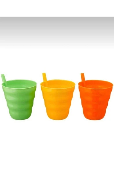 abnturk 3 Lü Pipetli Bardak STD Modatools - 1