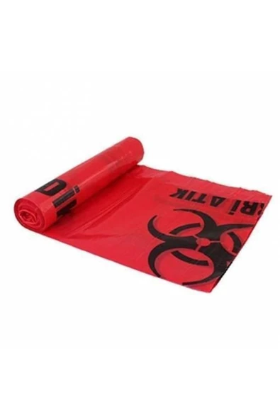 abnturk Tıbbi Atık Poşeti Jumbo Boy 80x110cm 800 gr Tıbbi Atık Çöp Torbası Kırmızı - 5
