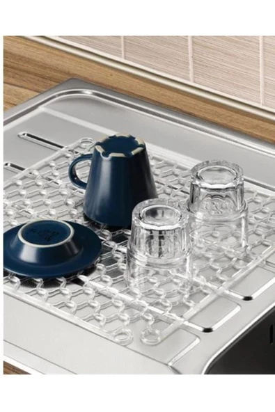Salev Gondol Lavabo Ve Buzluk Halısı - Bardak Durulama 31x31 Cm. - 1