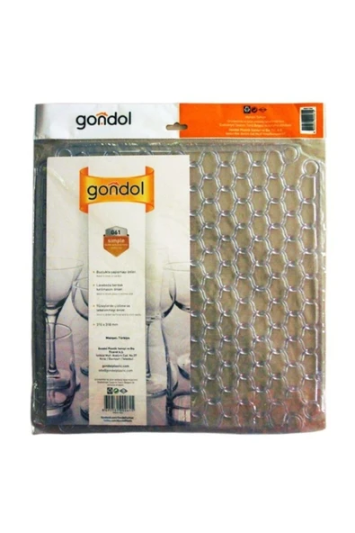 Salev Gondol Lavabo Ve Buzluk Halısı - Bardak Durulama 31x31 Cm. - 2