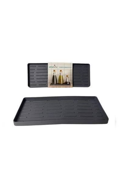 abnturk Silikon yağdanlık altlığı organizer yağlık standı 25 cm uzunluk - 2
