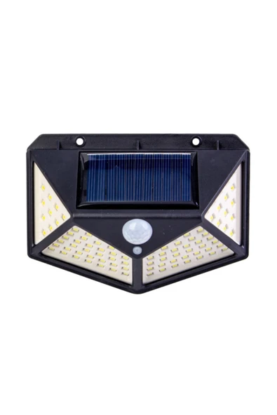 Starmax Duvar Tipi Solar Led Aplik Sensörlü 100 Led 4 Yönlü Aydınlatma Sm8026