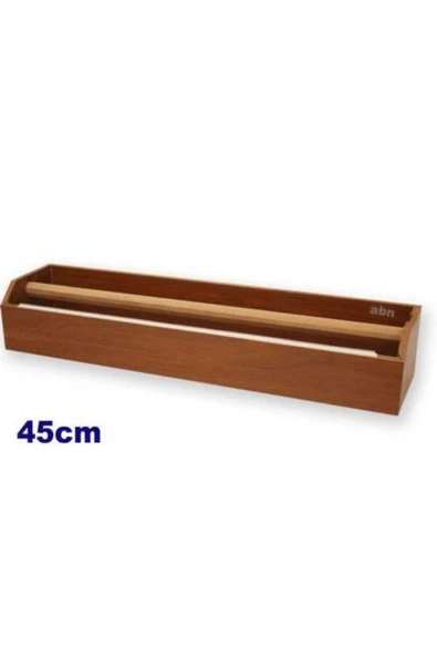 abnturk Geniş Tip 45cm Ahşap Streç Kesim Standı+1 Rulo 300m Uzun Boy 45cm Gıda Streci Hediye,gıda Koruma Set - 2