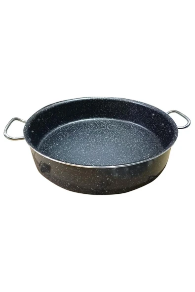 abnturk 34cm Büyük Boy Granit Pilav Karnıyarık Tenceresi İç ve Dış Yüzeyi Çizilmez Sırlı Endüstriyel Basık - 3