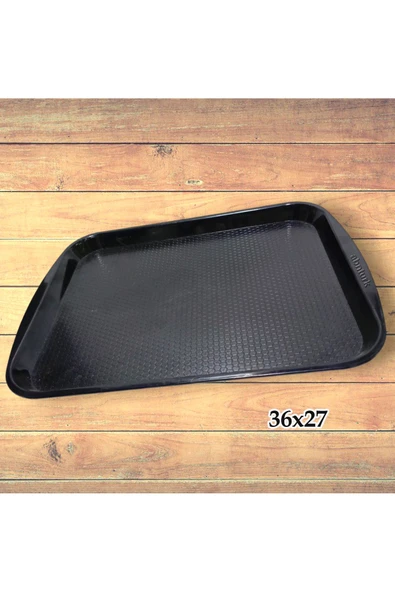 abnturk 1 Adet Servis Tepsisi 37x27cm Kaydırmaz iç yüzeyi pütürlü Cafe Restaurant tepsileri - 5