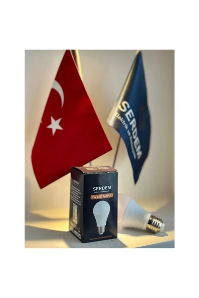 SERDEM 5 Adet Elektrik 9w Led Ampul Tasarruflu Uzun Ömürlü 6500k Beyaz Işık E27 Duy 5 Adet Fiyatı - 2