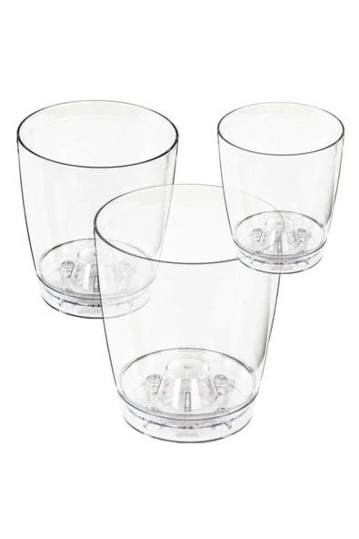 abnturk 3 Farklı Orkide Saksısı 1.Litre-1,6.Litre-3.Litre Altı Tabaklı Şefaf Orkide Saksısı Ø12-14-18cm - 2