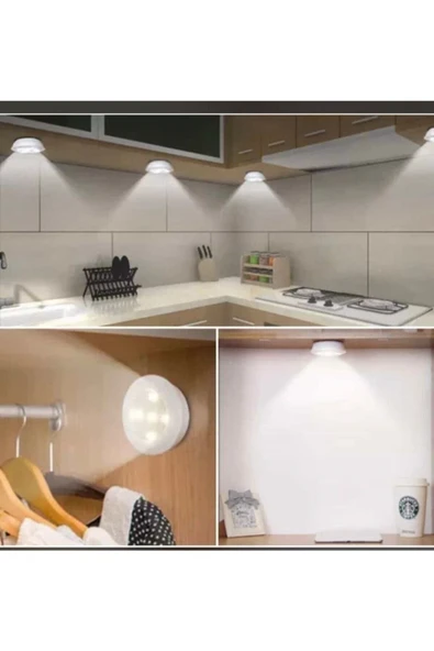 Kumandalı 3 Lü Spot Led Lamba - Pilli - 5