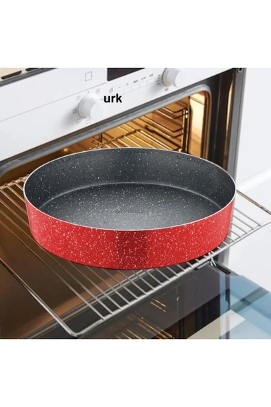 abnturk N38 Ultra Lüks Kalite ⌀38cm Yuvarlak Granit Fırın Tepsisi içi 4 Kat Teflon®Granit Dışı Silikon Kaplı - 4
