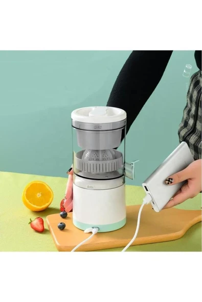 abnturk Citrus Juicer Usb Şarjlı Narenciye ve Meyve Sıkacağı 45W Tam Otomatik Tek Tuşla Meyve Sıkabilir - 3