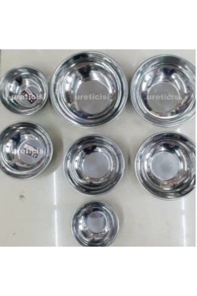 abnturk Paslanmaz Çelik Çorba Kasesi Üreticisi 1no 12x4cm Kromaj Kaplı Çok Amaçlı Çelik Kase Çelik Tas - 1