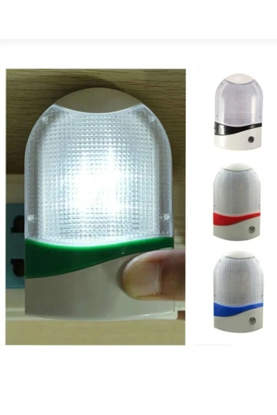 abnturk Otomatik Sensörlü Gece Lambası Led Enerji Tasarruflu 0.1 Watt Gece Lambası Yeşil Renk - 2