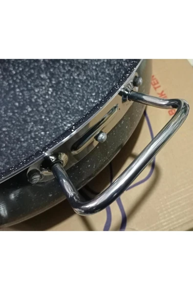 abnturk 34cm Büyük Boy Granit Pilav Karnıyarık Tenceresi İç ve Dış Yüzeyi Çizilmez Sırlı Endüstriyel Basık - 5