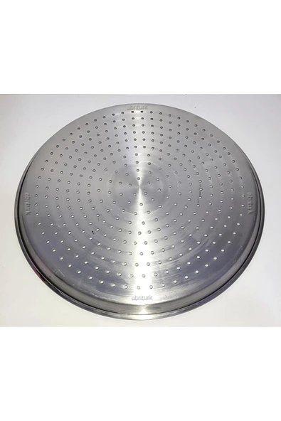 abnturk 2 Adet Delikli Alüminyum Teflon Pizza Tavası 26cm Yapıştırmaz Eniyi Pizza Pişirme Sığ Fırın Tepsisi - 2