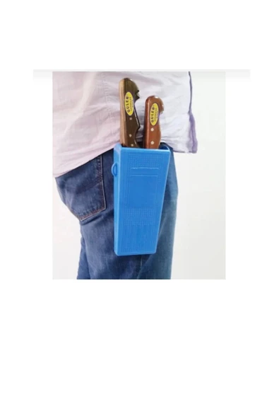 abnturk 4 Bölmeli Bıçak Kütüğü Kasap Kütüklük Kemer Askılı 22x9cm - 3