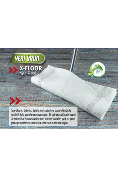 Proff X-floor 2 Adet Büyük Boy Mucize Yer Silme Bezi - Temizlik Bezi - Sıkması Rahat Yer Bezi -50x70- - Resim 5