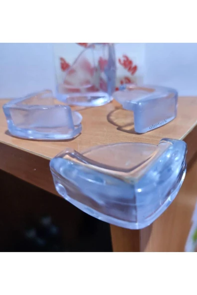 abnturk 12 Adet Standart Slikon Köşe Koruyucu Yetişkin Bebek Çocuklar 3M Yapıştırıcılı Elastiki Güvenlik Ürü - 2