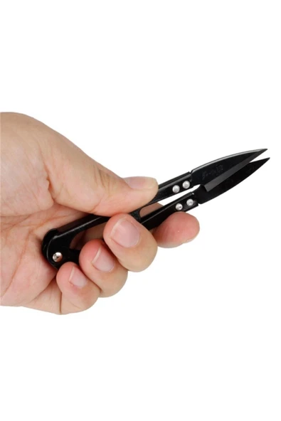 YFHOME 2 Adet Pratik Tekstil Elbise Ip Temizleme Makası Yaylı Paslanmaz 10 Cm X 2,5 Cm - 4