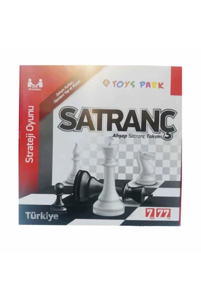 abnturk 2024 Model Ahşap Satranç Takımı 30x30cm Strateji Oyunu Plastik Taşlar, Ahşap Kontra Tabla - 3