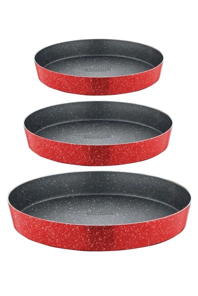 abnturk N38 Ultra Lüks Kalite ⌀38cm Yuvarlak Granit Fırın Tepsisi içi 4 Kat Teflon®Granit Dışı Silikon Kaplı - 2
