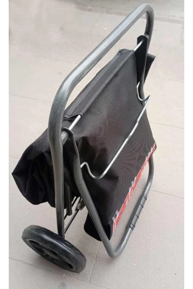 abnturk Çelik Gövdesi Katlanan Rahat Alışveriş Pazar Arabası Geniş Hacimli Kırılmaz Teker Garantili Taşıyıcı - Resim 3