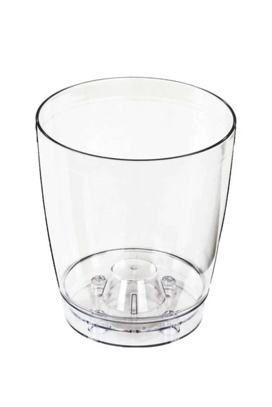 abnturk 3 Adet Orta Boy 1 Litre Şeffaf Orkide Saksısı N3 En Sağlıklı Bitki Saksısı Ø12-h11 Nature Düz Şeffaf - 2
