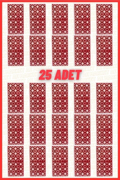 AE Market 12+ Yaş 18x8li Kapsül Mermi Şeridi 25 Adet - Toplam 3600 Adet Atış Kırmızı - 1