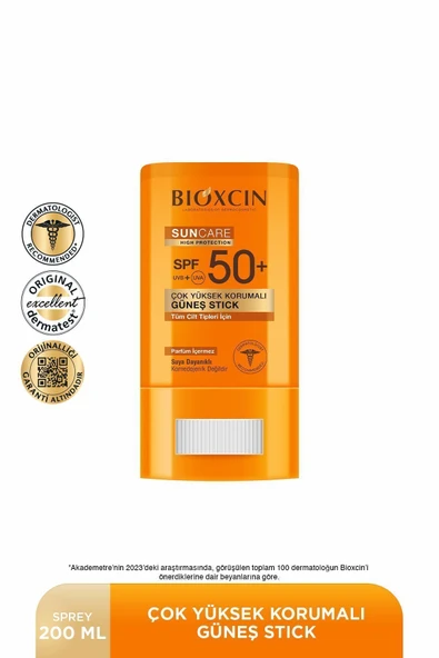 Bioxcin Sun Care Stick SPF50 Hassas Bölgeler İçin Yüksek Korumalı Güneş Kremi
