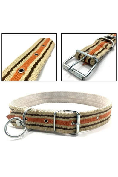 abnturk Iri Köpekler Ve Buzağı Için Büyük Dokuma Tasma 68-85cm Boyun Çevr - 1
